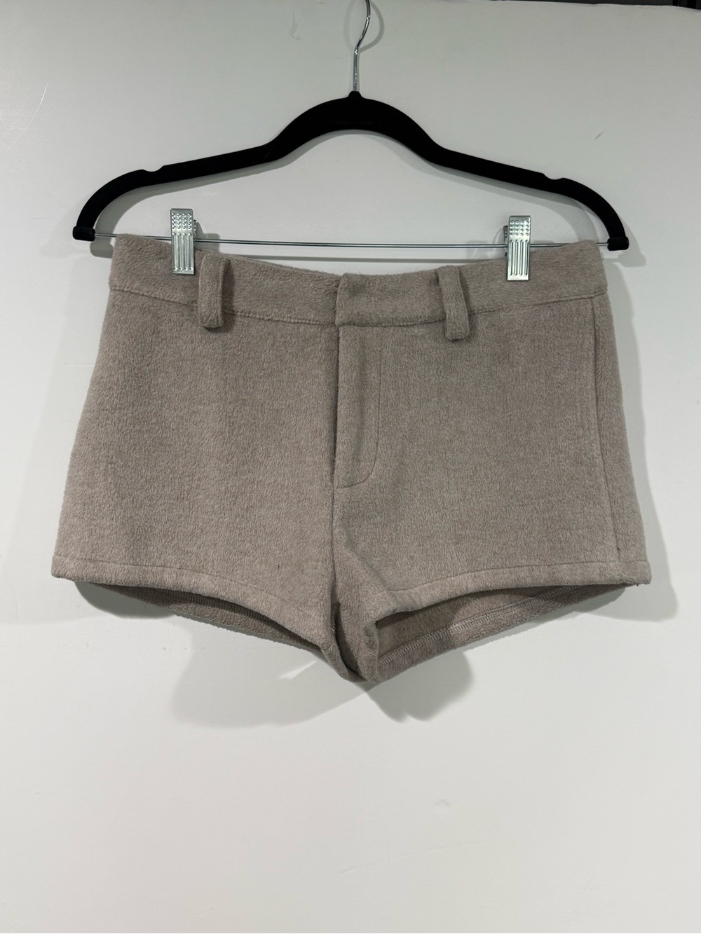 Women's High-Waist Knit Shorts in Taupe